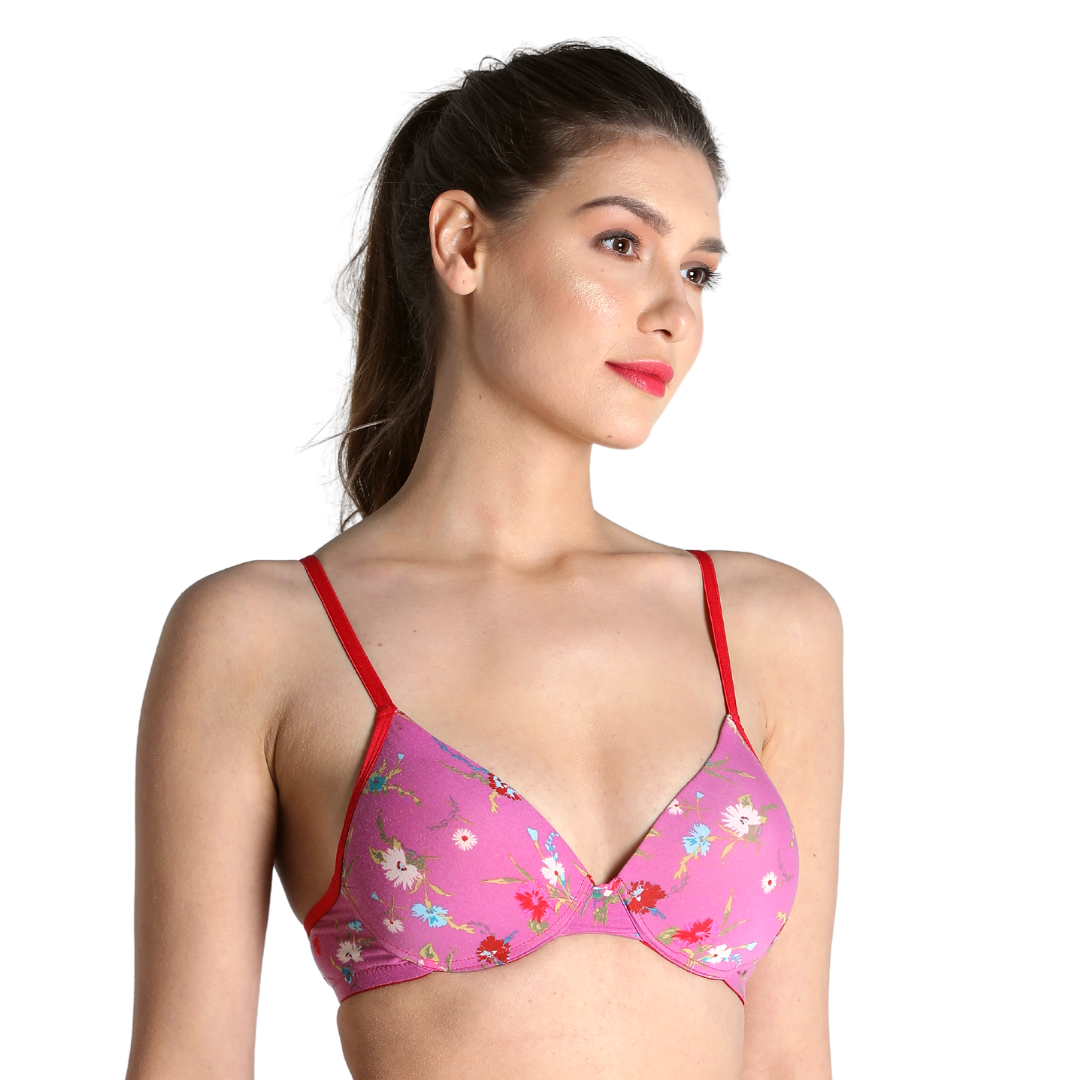 Juno organic cotton soft bra in Rose - Moons and Junes