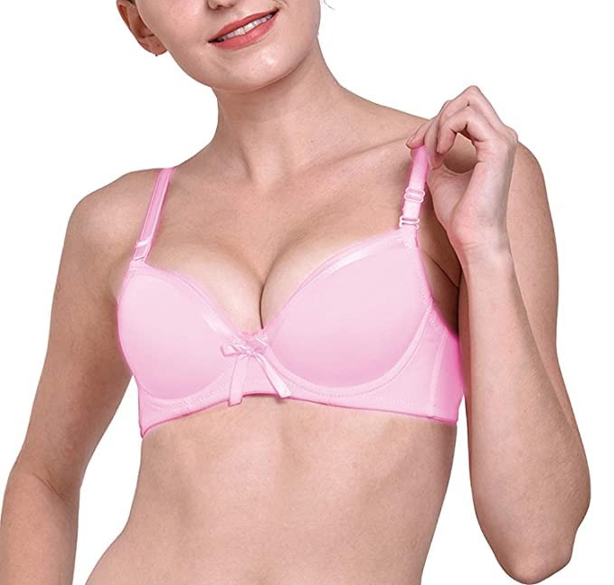 Deevaz Medium Impact Padded non-wired Sports Bra in Carrot Pink