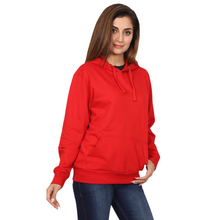 Load image into Gallery viewer, Deevaz Hoodie Full Sleeves Cool &amp; Stylish Sweatshirt Winter Wear For Women In Red Color.