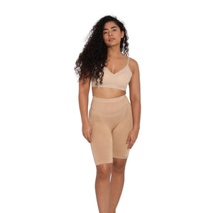 Deevaz Beige Colour High Waisted Tummy Tucker With Medium Compression-Black & Beige