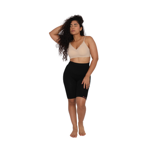 Deevaz Beige Colour High Waisted Tummy Tucker With Medium Compression-Black & Beige