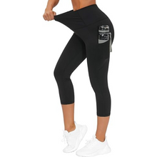 Load image into Gallery viewer, Women Black Capri