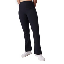 Load image into Gallery viewer, Deevaz Women Groove-In High Waist Cotton Spandex Flared Pants In Black Color.