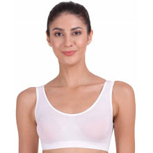 Load image into Gallery viewer, Deevaz Medium Impact Non-Padded non-wired Sports Air Bra in White Colour for Teenagers