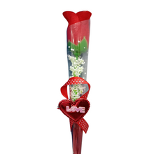 Load image into Gallery viewer, Deevaz Valentines Special Red Rose Flowers for Lovers Single Wrapped in plastic Cover (Pack of 1)