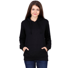 Load image into Gallery viewer, Deevaz Hoodie Full Sleeves Cool &amp; Stylish Sweatshirt Winter Wear For Women In Black Color.