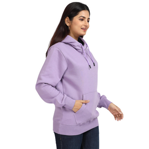 Deevaz Hoodie Full Sleeves Cool & Stylish Sweatshirt Winter Wear For Women In Mauve Color.