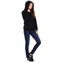 Load image into Gallery viewer, Deevaz Hoodie Full Sleeves Cool &amp; Stylish Sweatshirt Winter Wear For Women In Black Color.