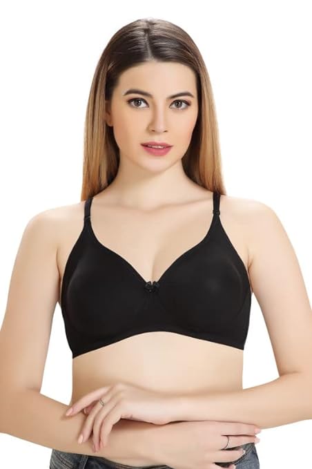 Deevaz Padded Women's Cotton Rich 3/4th Coverage Backless Bra in Powde –