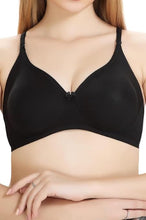 Load image into Gallery viewer, Deevaz Padded Women&#39;s Cotton Rich 3/4th Coverage Backless Bra in Black Colour.