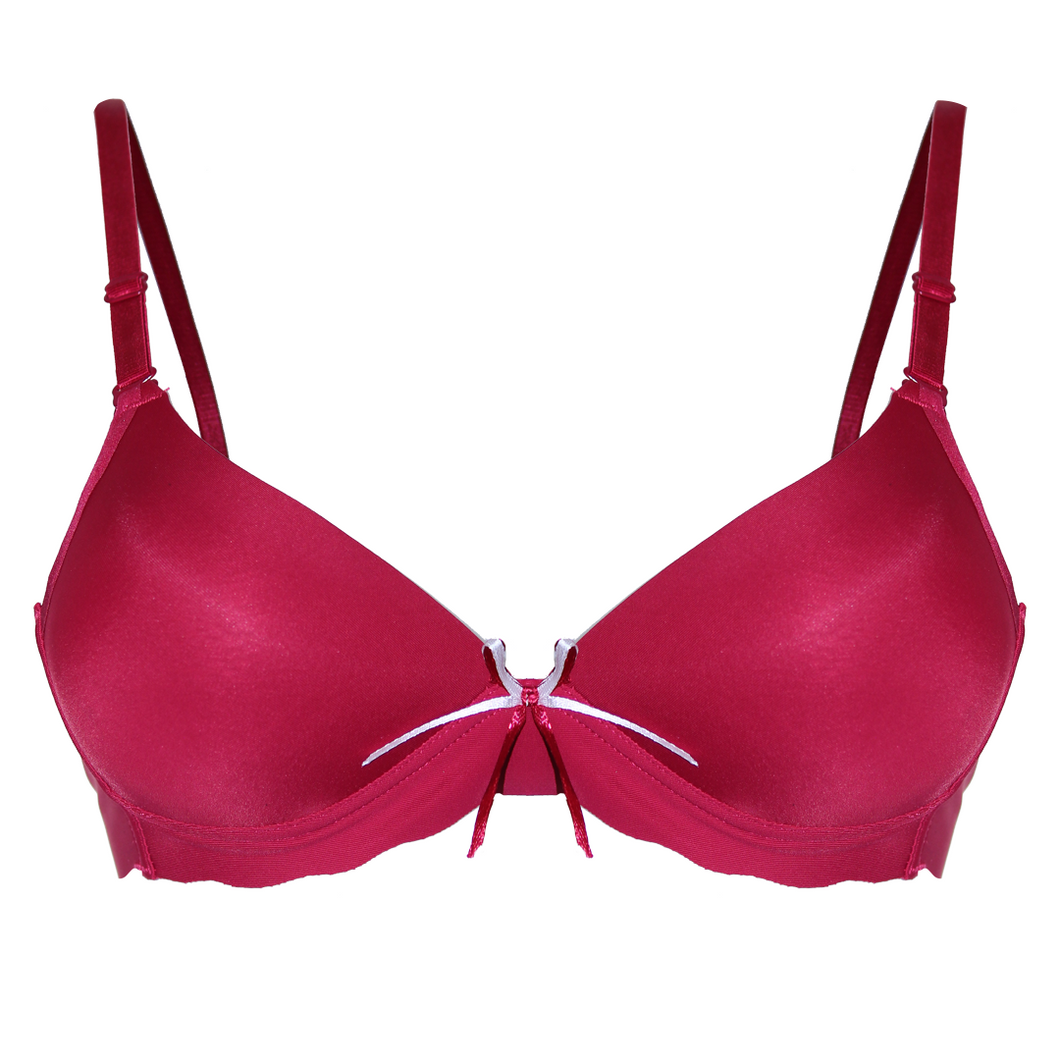 Deevaz Maroon Seamless Lightly Padded Non-Wired Bra. –