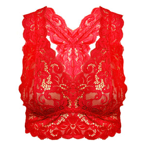 Cropped Harness Web Bralette in Vamp Red (FINAL SALE)– Bewitched Wicker