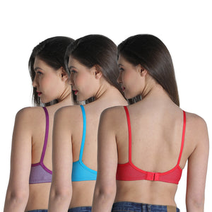 Deevaz Denim Inspired dual denim Bra- Combo of 3