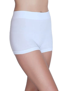 Deevaz Combo of 4 Mid Rise Full Coverage Seamless Boy Shorts In Multicolour