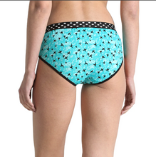 Load image into Gallery viewer, Deevaz Cotton Rich Mid Waist Bird Printed Hipster Panty Combo of 2 in pink &amp; Green.