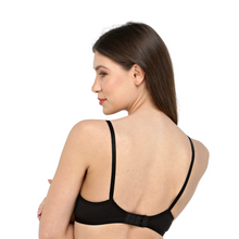 Load image into Gallery viewer, Deevaz Spacer Rich Fabric Moulded Cup Full Coverage Bra- Combo of 3 in Purple Skin &amp; Black