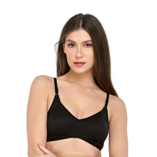 Load image into Gallery viewer, Deevaz Spacer Rich Fabric Moulded Cup Full Coverage Bra- Combo of 3 in Purple Skin &amp; Black