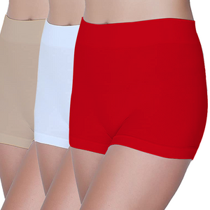 Deevaz Combo Of 3 Mid Rise Full Coverage Seamless Boy Shorts In Multicolour